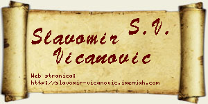 Slavomir Vicanović vizit kartica